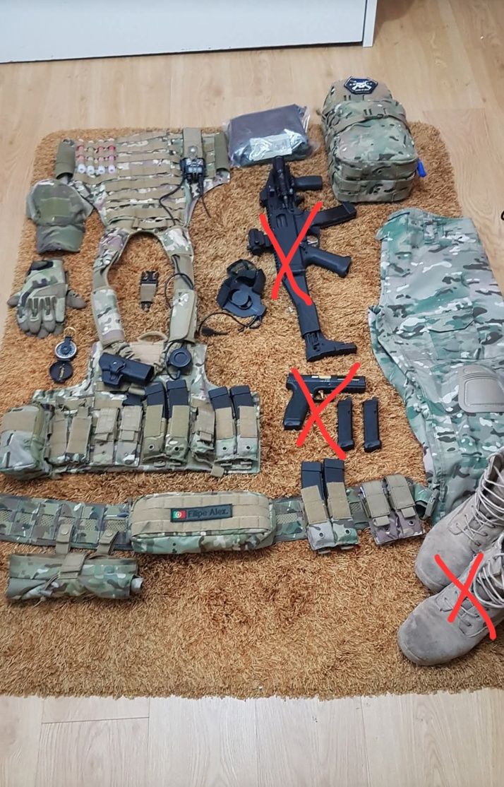 Airsoft Coletes C/Acessórios